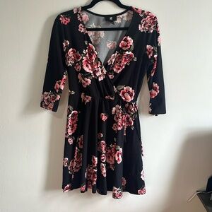 Black floral dress
